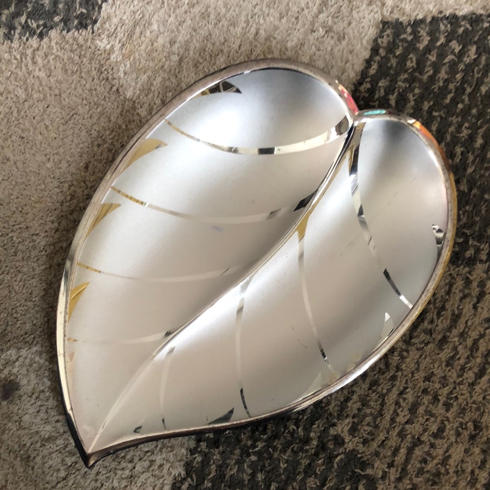 Vintage Wolf silver plated leaf